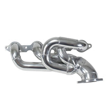 Load image into Gallery viewer, BBK 10-15 Camaro LS3 L99 Shorty Tuned Length Exhaust Headers - 1-3/4 Silver Ceramic - Back View