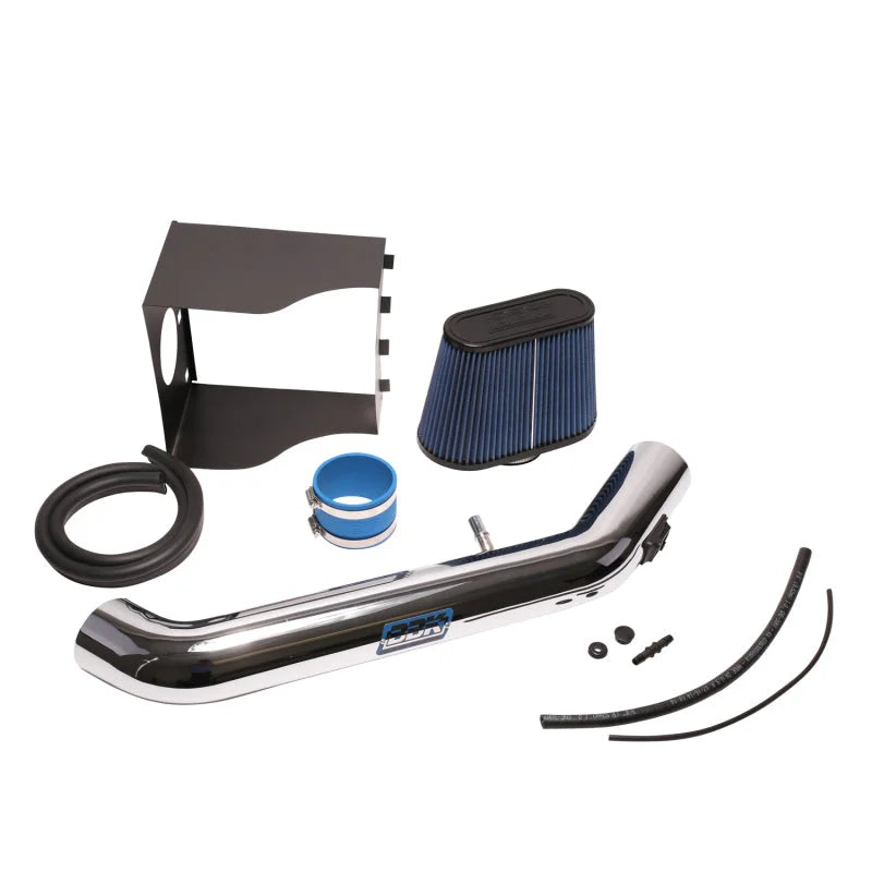 BBK 10-15 Ford Raptor Truck 6.2 Cold Air Intake Kit - Chrome Finish - Side View