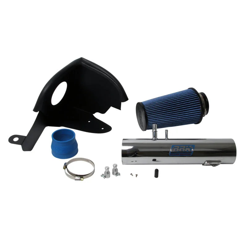 BBK 11-14 Mustang 3.7 V6 Cold Air Intake Kit - Chrome Finish - Side View
