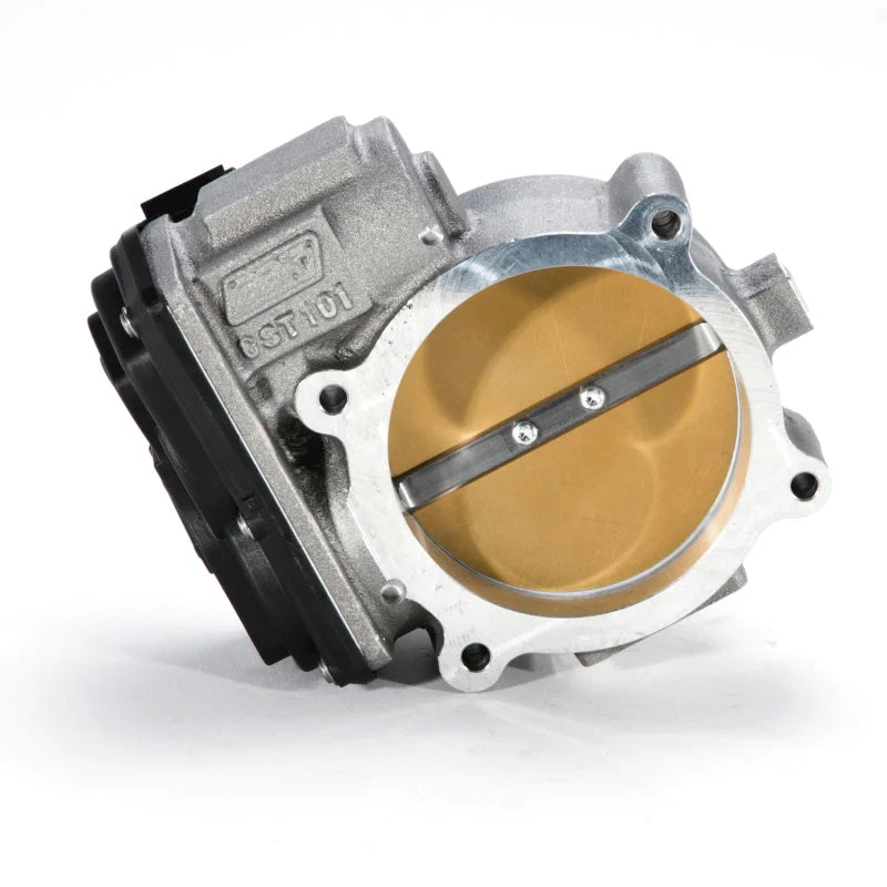 BBK 11-14 Mustang 5.0 Boss 302 Ford F Series 5.0 90mm Throttle Body BBK Power Plus Series - Side View