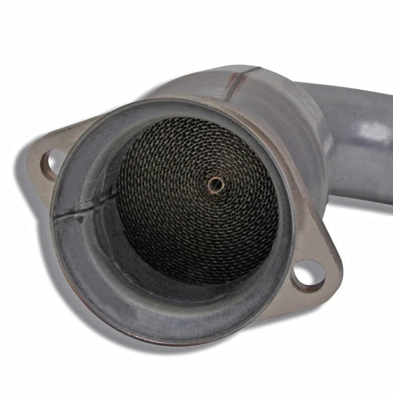 BBK 11-14 Mustang 5.0 Short Mid X Pipe With Catalytic Converters 3.0 For BBK Long Tube Headers - Installation View