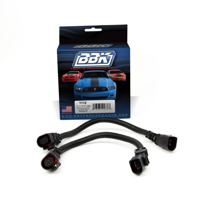 BBK 11-14 Mustang GT Front O2 Sensor Wire Harness Extensions 12 (pair) - Side View