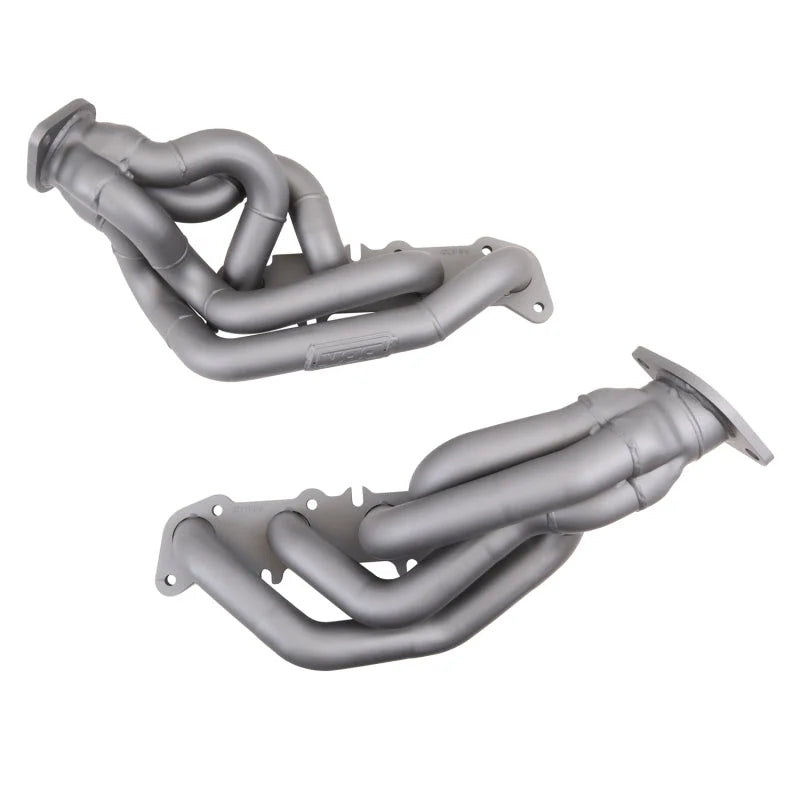BBK 11-14 Mustang GT Shorty Tuned Length Exhaust Headers - 1-5/8 Titanium - Back View