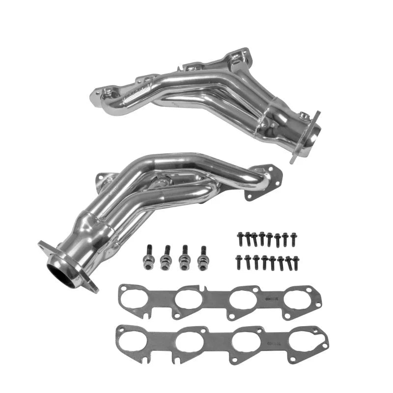 BBK 11-20 Dodge Challenger Hemi 6.4L Shorty Tuned Length Exhaust Headers - 1-7/8in Silver Ceramic - Side View
