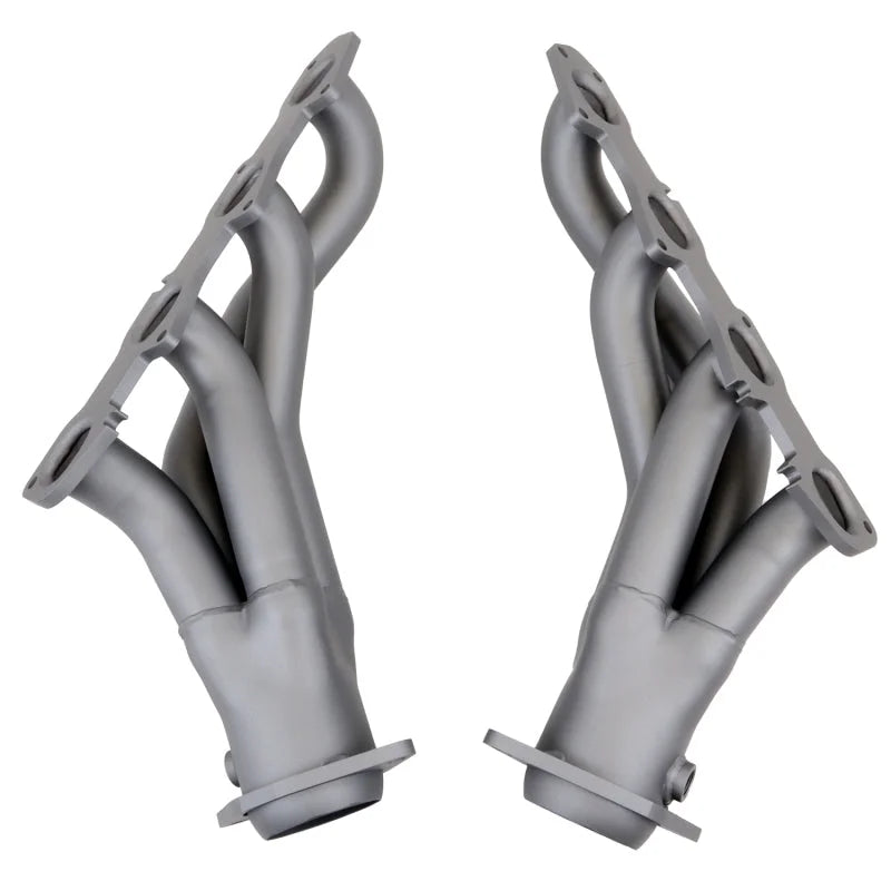BBK 11-20 Dodge Challenger Hemi 6.4L Shorty Tuned Length Exhaust Headers - 1-7/8in Titanium Ceramic - Installation View