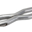 Load image into Gallery viewer, BBK 15-20 Ford Mustang GT 5.0L Resonator Delete X-Pipe (For Use w/Shorties Or Stock Manifolds) - Side View