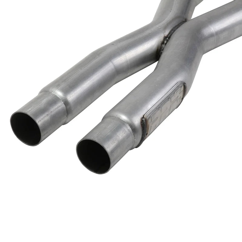 BBK 15-20 Ford Mustang GT 5.0L Resonator Delete X-Pipe (For Use w/Shorties Or Stock Manifolds) - Back View