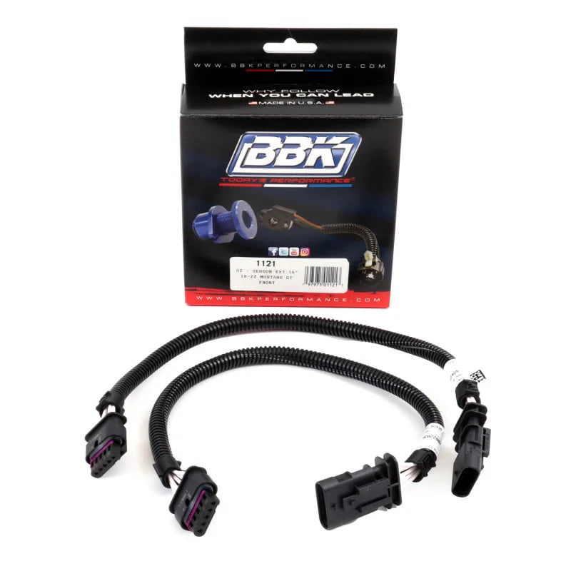 BBK 18-20 Ford Mustang GT O2 Sensor Wire Harness Extensions 16in (Pair) - Main Product View