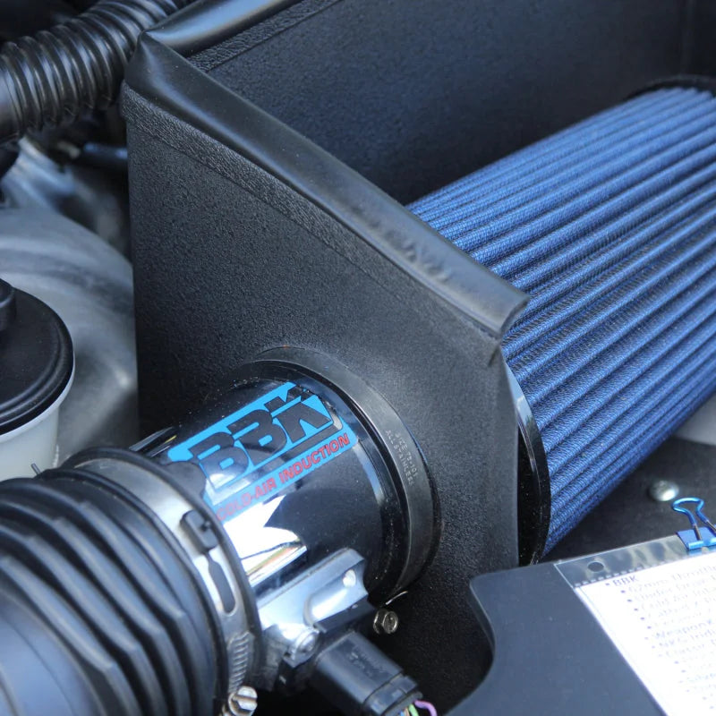 BBK 2010 Mustang 4.6 GT Cold Air Intake Kit - Chrome Finish - Back View
