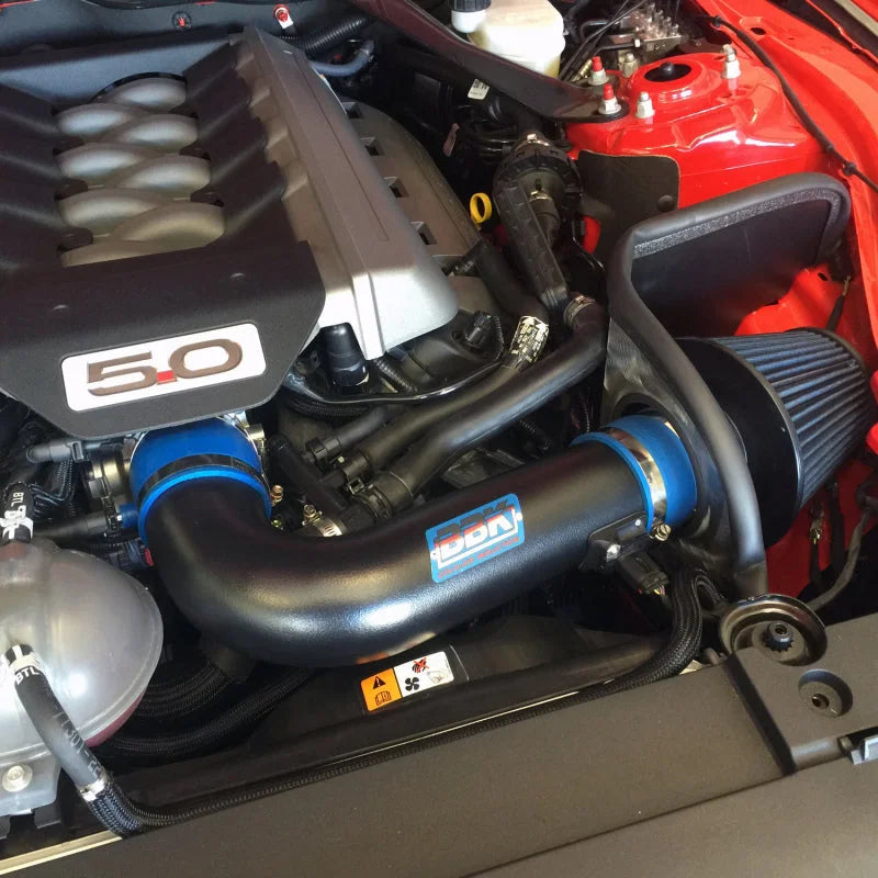 BBK 2015-16 Mustang GT 5.0L Cold Air Induction System Blackout - Side View