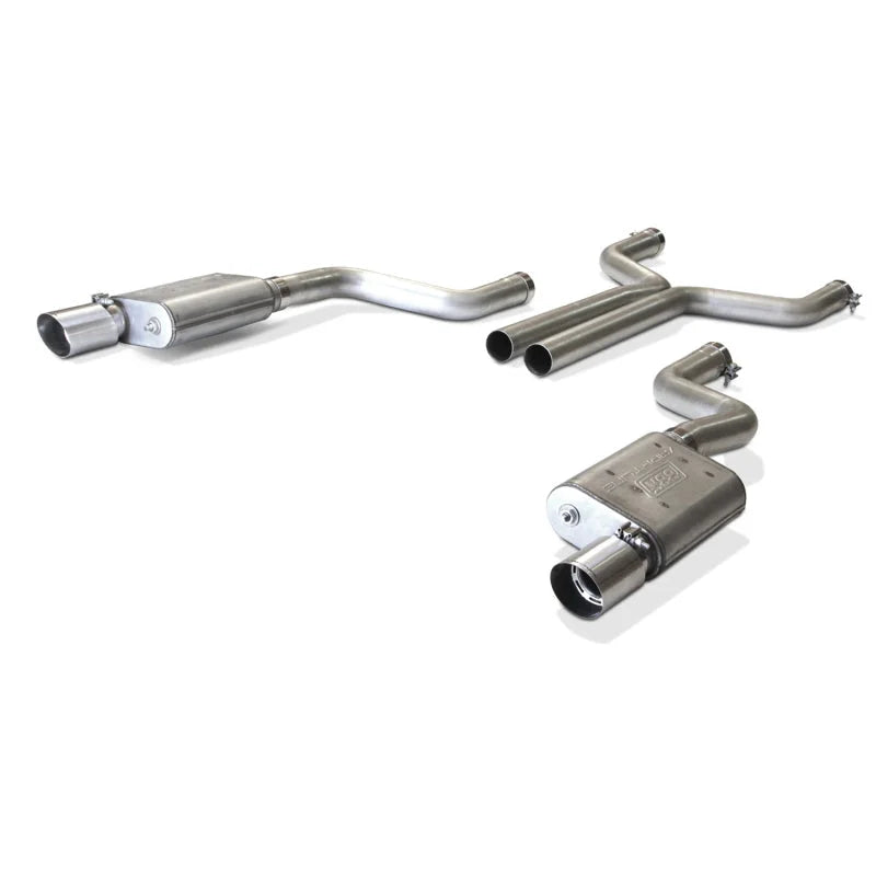 BBK 2015-16 Mustang GT Varitune Complete Cat Back Exhaust System (Includes Resonator Delete X-Pipe) - Main Product View
