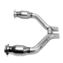 Load image into Gallery viewer, BBK 2015-16 Mustang V6 Short Mid H Pipe With Converters (To Be Used With 1642 Series Headers) - Main Product View