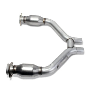 BBK 2015-16 Mustang V6 Short Mid H Pipe With Converters (To Be Used With 1642 Series Headers) - Main Product View