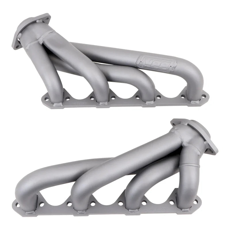 BBK 79-93 Mustang 351 Swap Shorty Unequal Length Exhaust Headers - 1-5/8 Titanium Ceramic - Side View