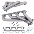 Load image into Gallery viewer, BBK 79-93 Mustang 351 Swap Shorty Unequal Length Exhaust Headers - 1-5/8 Titanium Ceramic - Back View