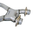 Load image into Gallery viewer, BBK 79-93 Mustang 5.0 Short Mid X Pipe With Catalytic Converters 2-1/2 For BBK Long Tube Headers - Side View