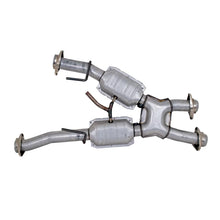 Load image into Gallery viewer, BBK 79-93 Mustang 5.0 Short Mid X Pipe w Catalytic Converters 2-1/2 For Automatic Long Tube Headers - Main Product View
