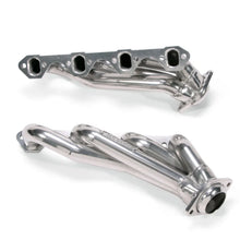 Load image into Gallery viewer, BBK 79-93 Mustang 5.0 Shorty Unequal Length Exhaust Headers - 1-5/8 Silver Ceramic - Back View