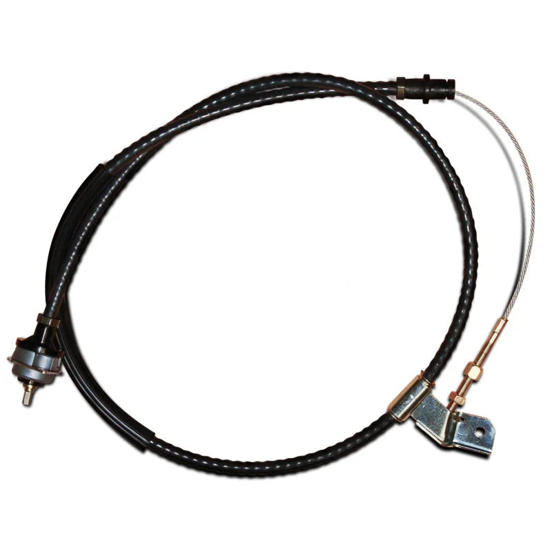 BBK 79-95 Mustang Adjustable Clutch Cable - Replacement - Installation View