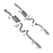 Load image into Gallery viewer, BBK 86-04 Mustang Cat Back Kit Varitune Mufflers Stainless Steel Tips - Main Product View