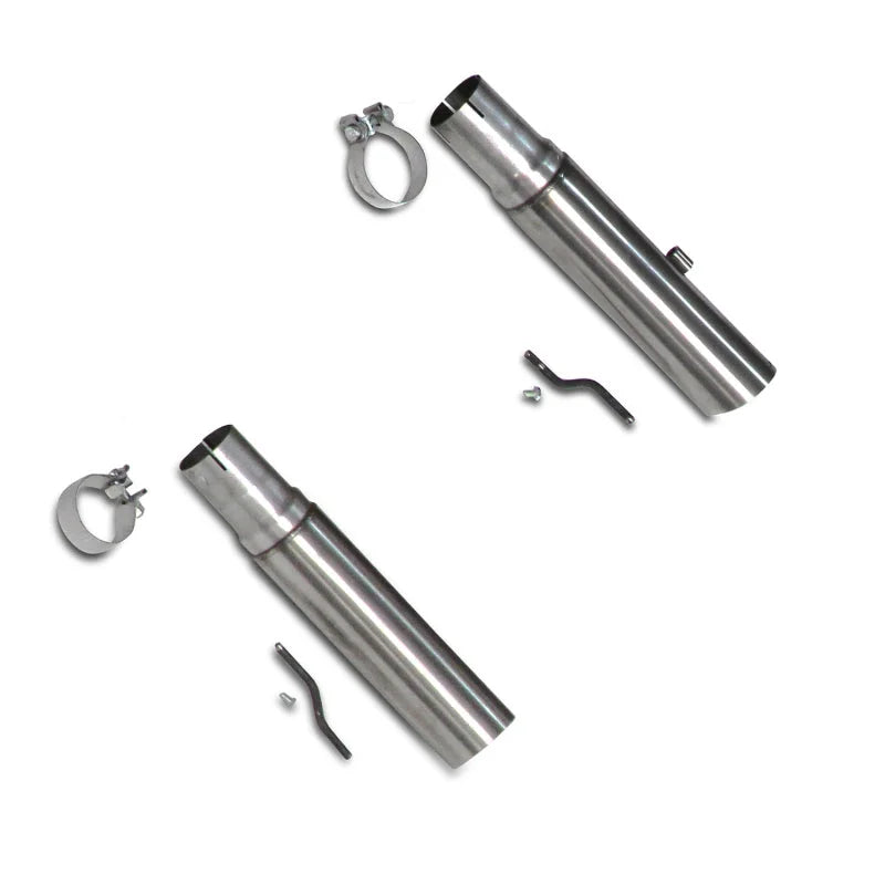 BBK 86-04 Mustang Cat Back Kit Varitune Mufflers Stainless Steel Tips - Back View