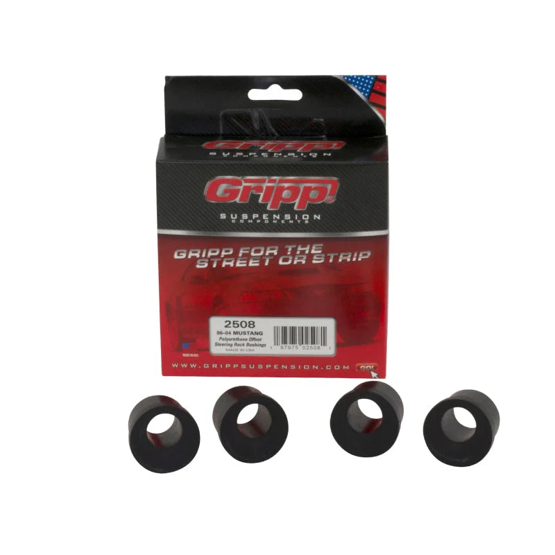 BBK 86-04 Mustang Offset Polyurethane Steering Rack Bushings (4pc) - Main Product View