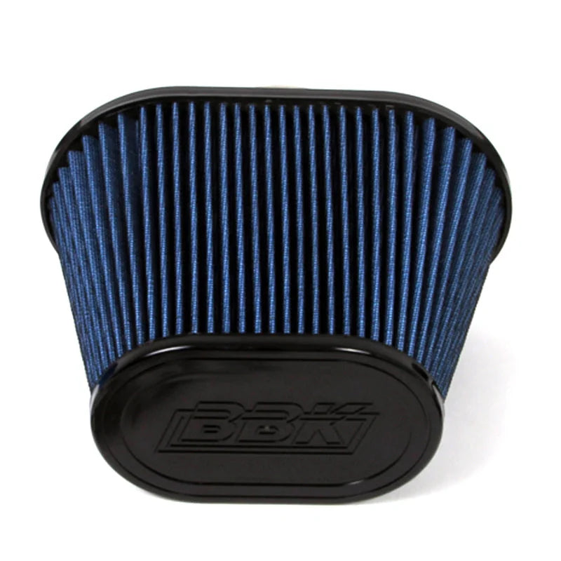 BBK 86-93 Mustang 5.0 Cold Air Intake Kit - Fenderwell Style - Blackout Finish - Side View