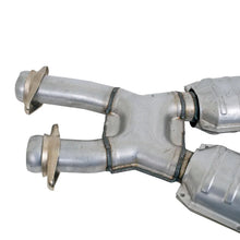 Load image into Gallery viewer, BBK 86-93 Mustang 5.0 High Flow X Pipe With Catalytic Converters - 2-1/2 - Side View