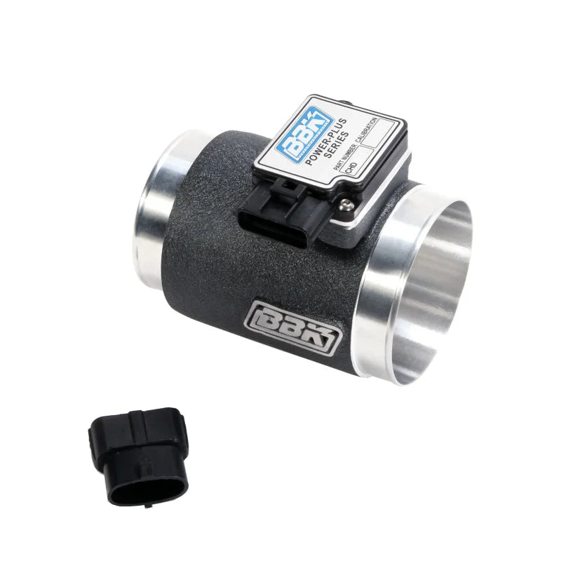 BBK 86-93 Mustang 5.0 Mass Air Meter 76mm 19 lb Inj. Cold Air Calibration - Side View