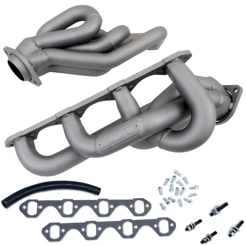 BBK 86-93 Mustang 5.0 Shorty Tuned Length Exhaust Headers - 1-5/8 Titanium Ceramic - Installation View