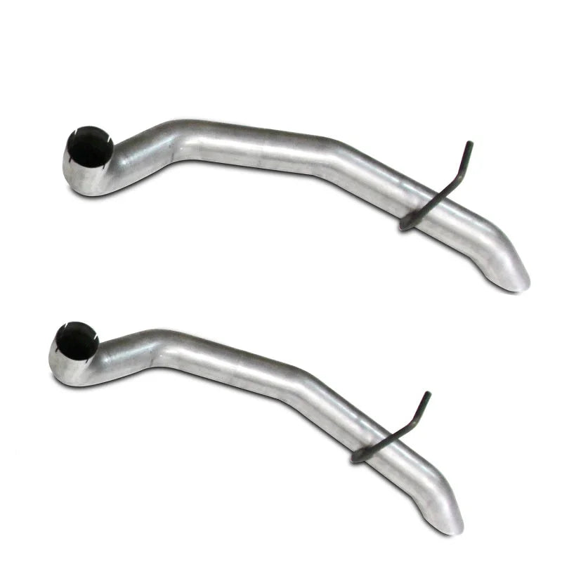 BBK 87-93 Mustang GT Cat Back Kit Varitune Mufflers - Aluminized turn downs - Side View