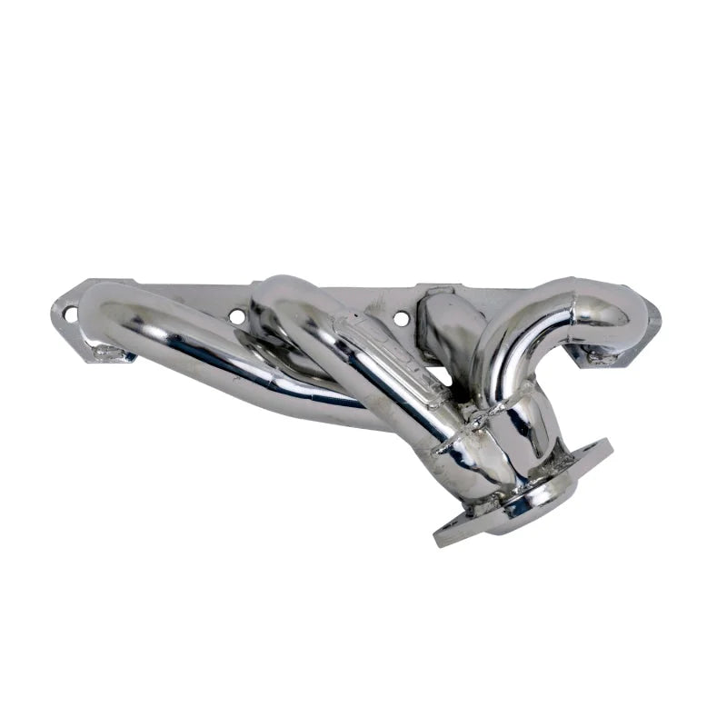 BBK 87-95 Ford F150 Truck 5.0 302 Shorty Unequal Length Exhaust Headers - 1-5/8 Silver Ceramic - Back View