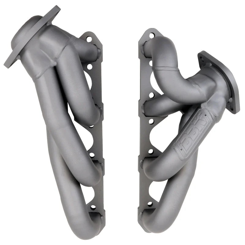 BBK 87-95 Ford F150 Truck 5.0 302 Shorty Unequal Length Exhaust Headers - 1-5/8 Titanium Ceramic - Back View