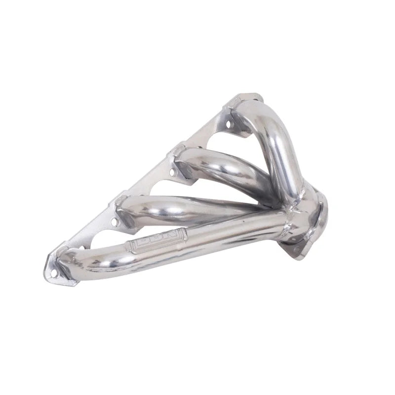 BBK 87-95 Ford F150 Truck 5.8 351 Shorty Unequal Length Exhaust Headers - 1-5/8 Silver Ceramic - Side View