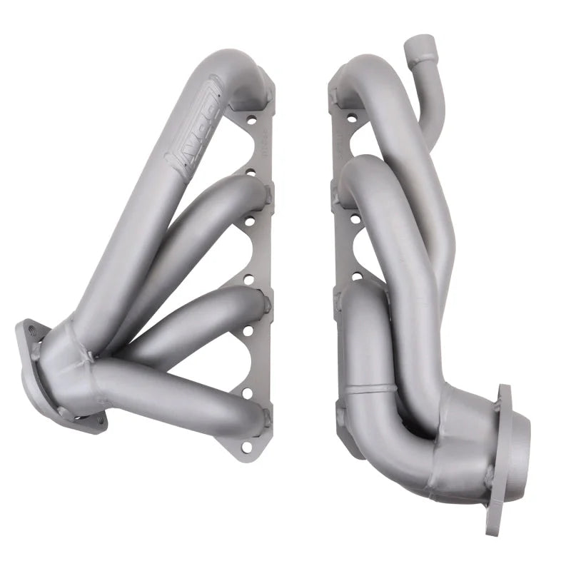 BBK 87-95 Ford F150 Truck 5.8 351 Shorty Unequal Length Exhaust Headers - 1-5/8 Titanium Ceramic - Side View