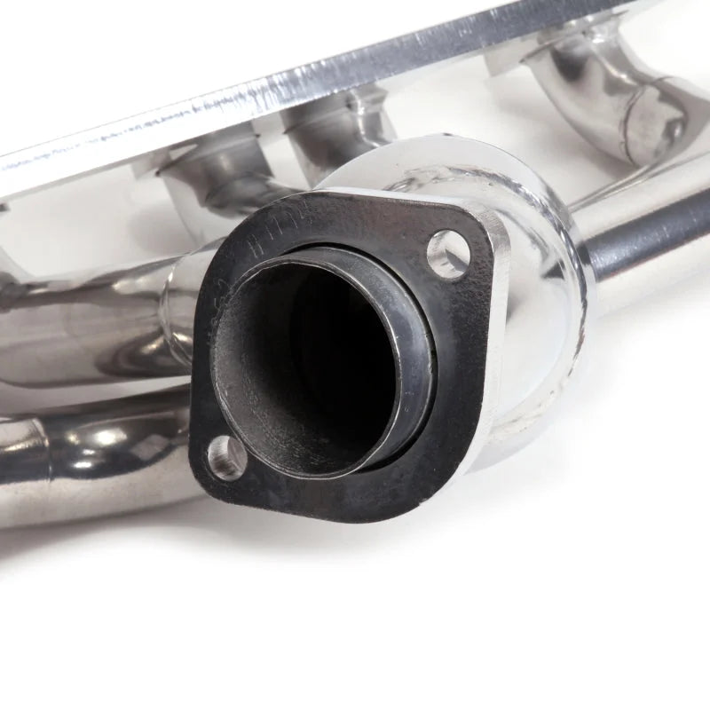 BBK 91-99 Jeep 4.0L Short Tuned Length Header Silver Ceramic - Back View