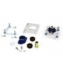 Load image into Gallery viewer, BBK 94-04 Mustang Caster Camber Plate Kit - Silver Anodized Finish - Back View