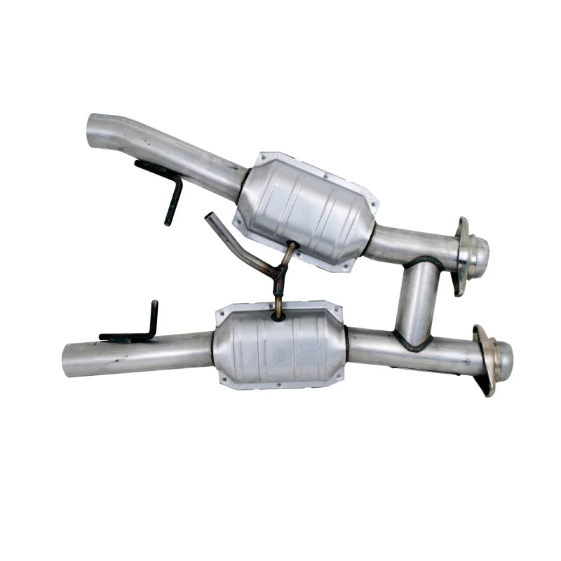 BBK 94-95 Mustang 5.0 High Flow H Pipe With Catalytic Converters - 2-1/2 - Side View
