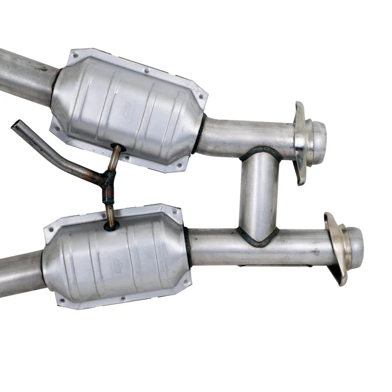 BBK 94-95 Mustang 5.0 High Flow H Pipe With Catalytic Converters - 2-1/2 - Back View