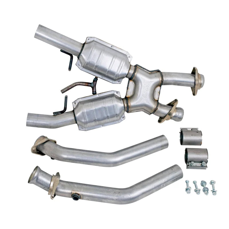 BBK 94-95 Mustang 5.0 High Flow X Pipe With Catalytic Converters - 2-1/2 - Additional View 5