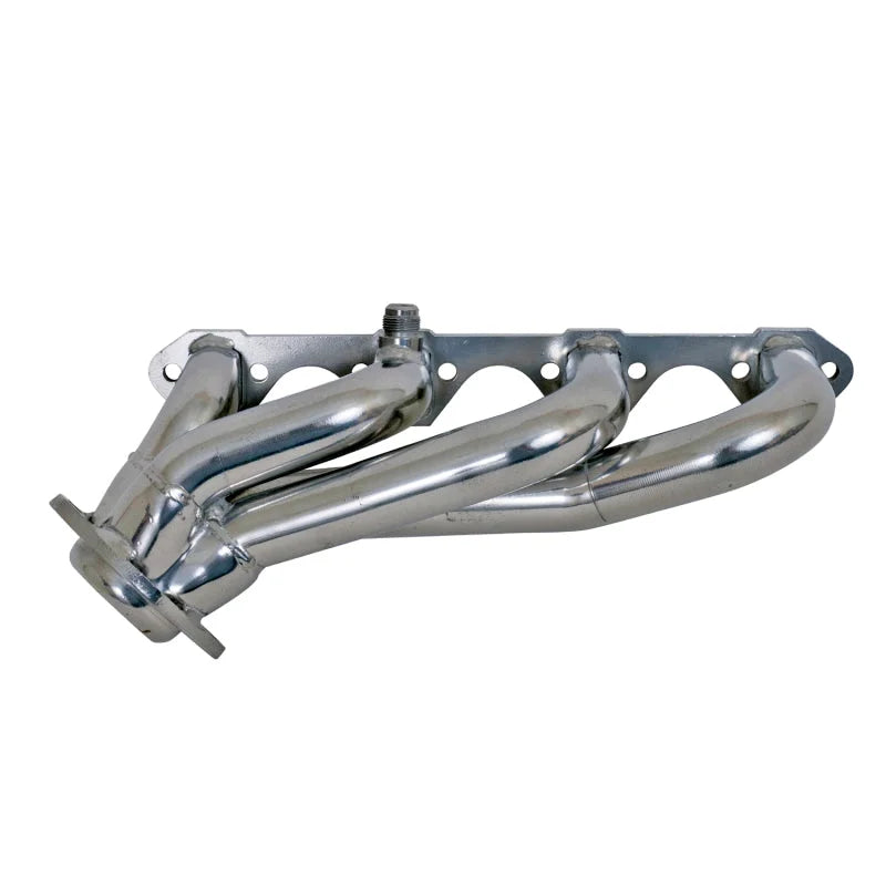 BBK 94-95 Mustang 5.0 Shorty Unequal Length Exhaust Headers - 1-5/8 Silver Ceramic - Installation View