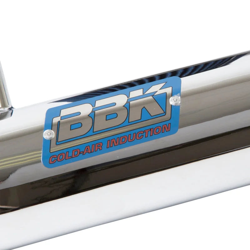 BBK 94-98 Mustang 3.8 V6 Cold Air Intake Kit - Chrome Finish - Back View