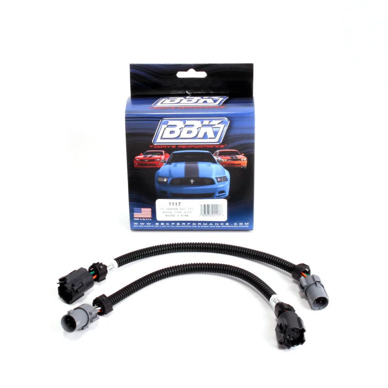 BBK 96-04 Dodge 4 Pin Round Style O2 Sensor Wire Harness Extensions 12 (pair) - Side View