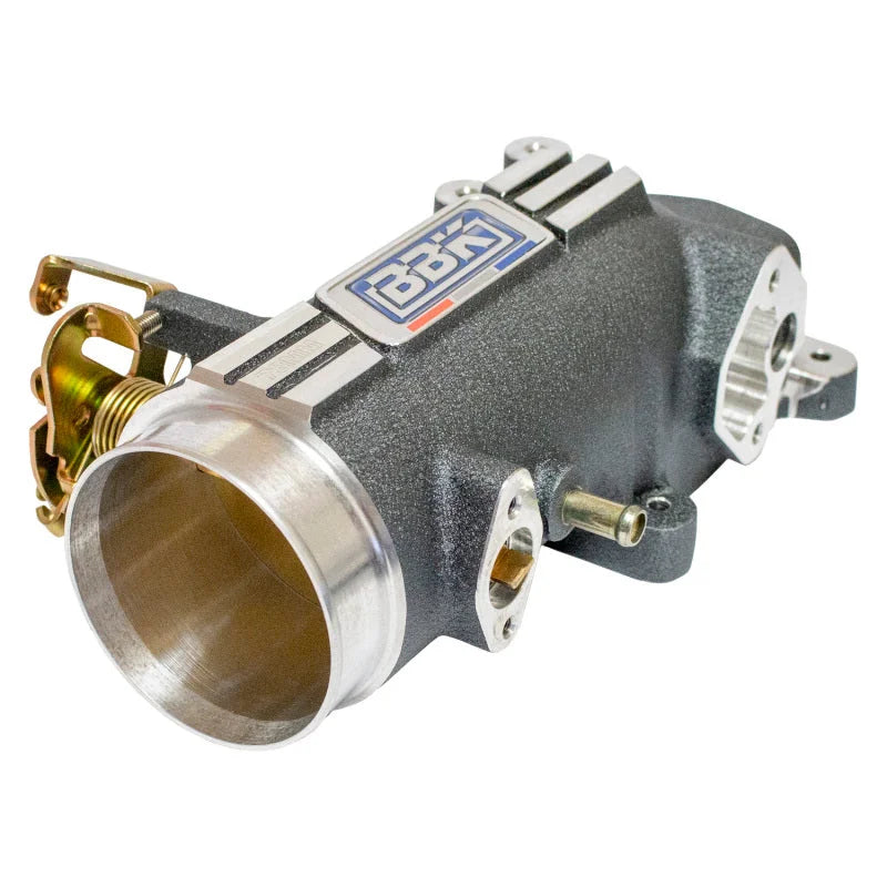 BBK 96-04 Mustang 4.6 GT 78mm Throttle Intake BBK Power Plus Series - Charcoal - Side View