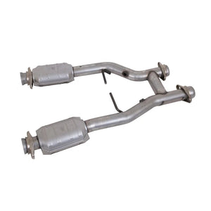 BBK 96-04 Mustang 4.6 GT / Cobra Short Mid H Pipe w Catalytic Converters 2-1/2 For Long Tube Headers - Main Product View
