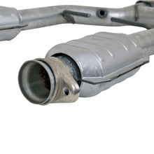 Load image into Gallery viewer, BBK 96-04 Mustang 4.6 GT / Cobra Short Mid H Pipe w Catalytic Converters 2-1/2 For Long Tube Headers - Side View