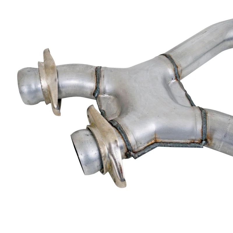 BBK 96-98 Mustang 4.6 Cobra High Flow X Pipe With Catalytic Converters - 2-1/2 - Side View