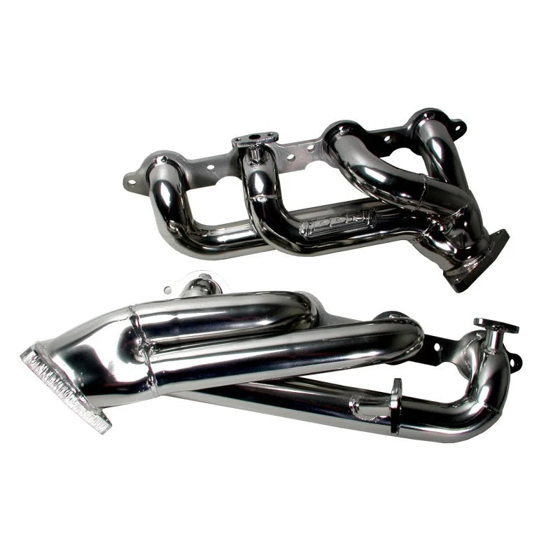 BBK 99-04 GM Truck SUV 4.8 5.3 Shorty Tuned Length Exhaust Headers - 1-3/4 Titanium Ceramic - Back View