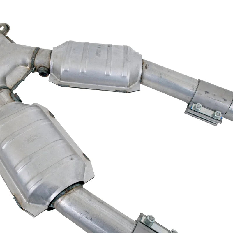 BBK 99-04 Mustang 4.6 GT / Cobra High Flow X Pipe With Catalytic Converters - 2-1/2 - Installation View