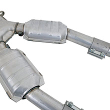 Load image into Gallery viewer, BBK 99-04 Mustang 4.6 GT / Cobra High Flow X Pipe With Catalytic Converters - 2-1/2 - Installation View